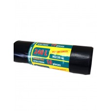 Пакеты для строительного мусора 240л EXTRA STRONG - 10шт (90х130 см) черные