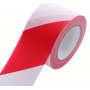 Стрічка сигнальна червоно-біла 72мм 100м
