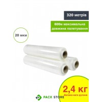 Стрейч плівка ПРОЗОРА 20 мкм 500 мм 2,4 кг
